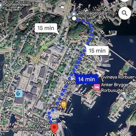 Sentral Toppleilighet 3.etg 4 Pers * Svolvaer